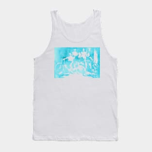 Retro Bike Club in Azure Tank Top